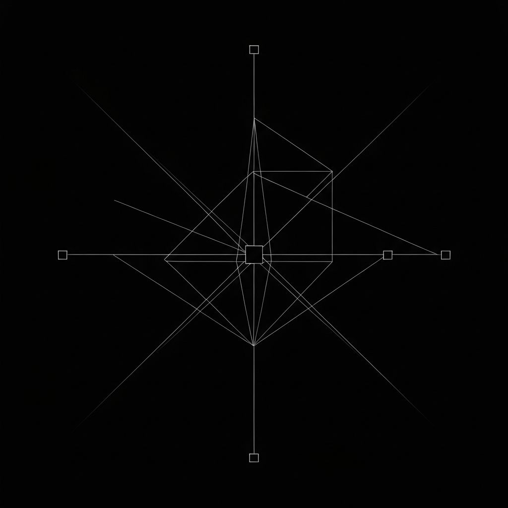 Abstract geometric network representing human connections
